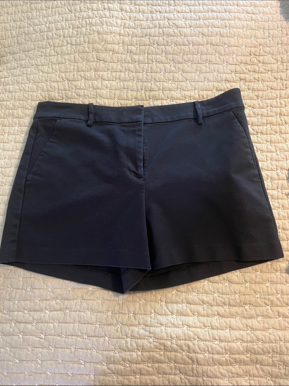 LOFT Black Tailored Flat Front Shorts